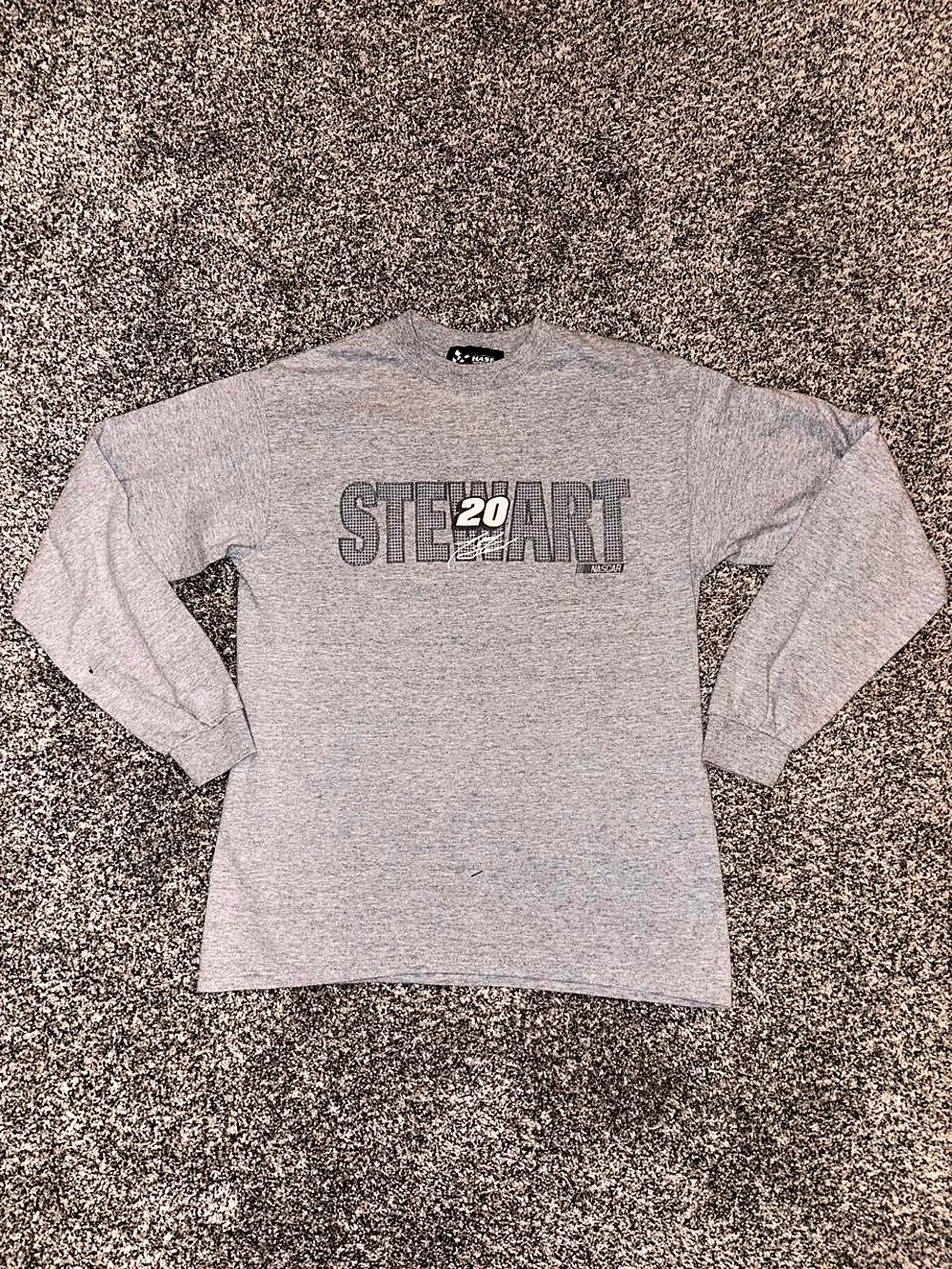 Vintage Grey NASCAR Tony Stewart Long Sleeve Shirt